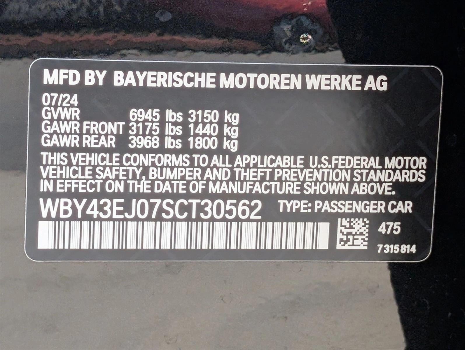 2025 BMW i7 eDrive50 Sedan