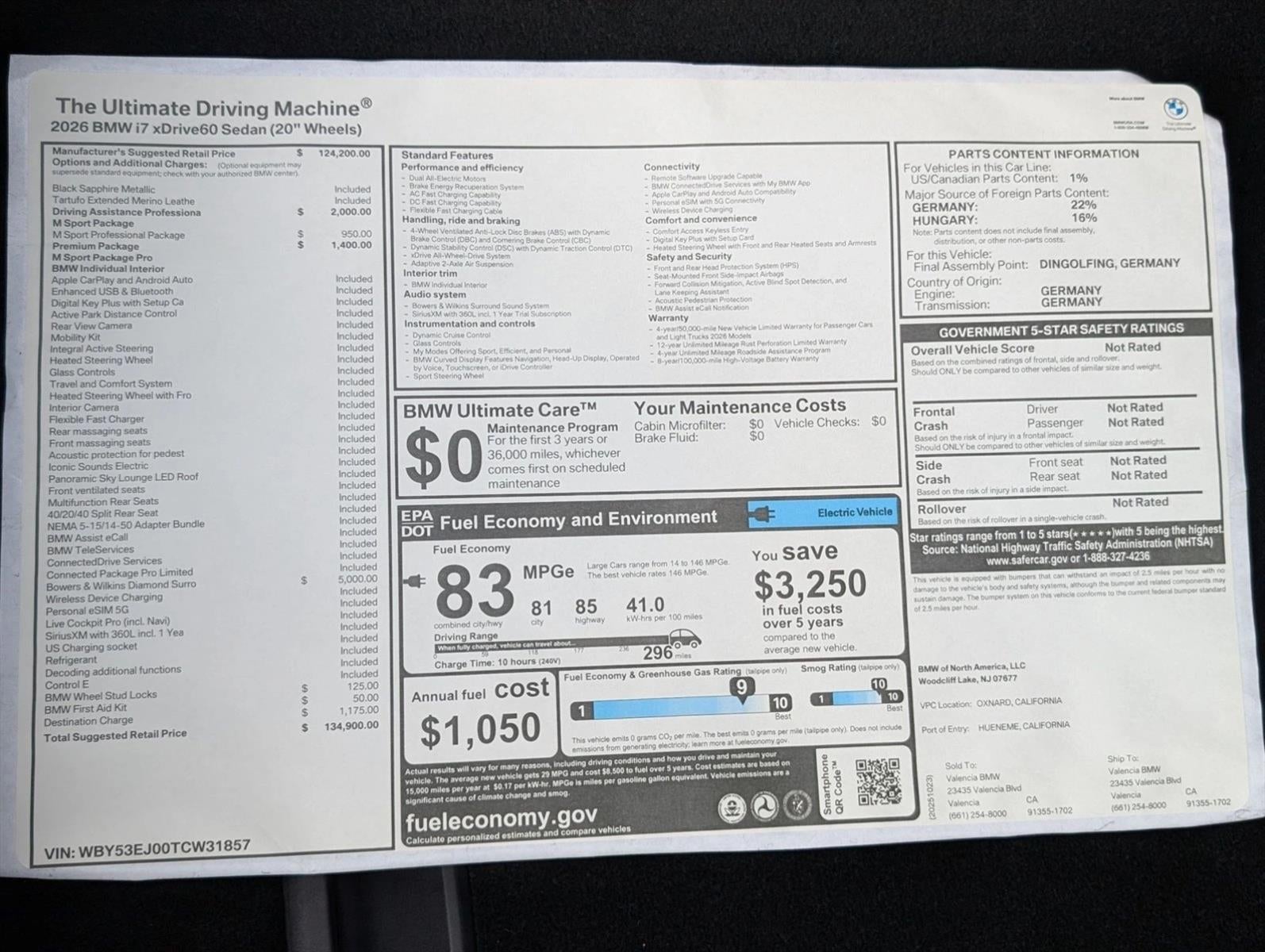 2026 BMW i7 xDrive60 Sedan