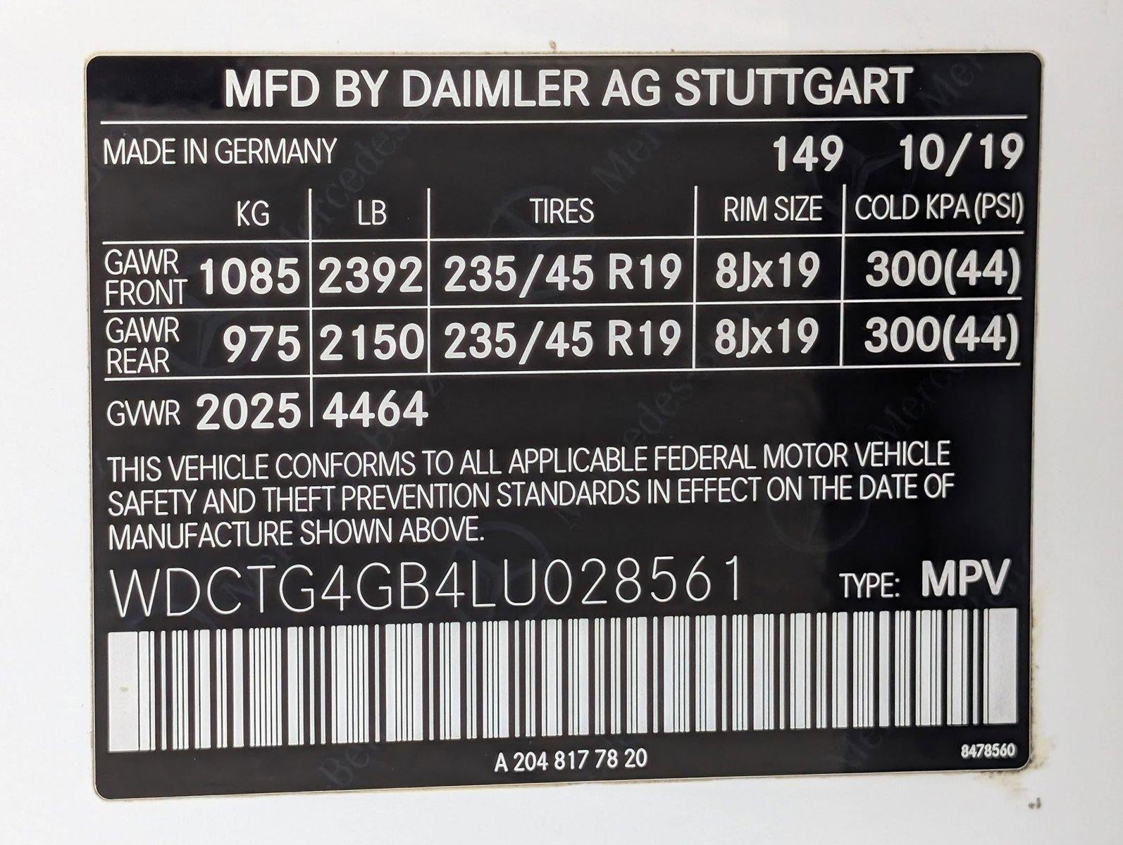 2020 Mercedes-Benz GLA GLA 250 4MATIC® SUV