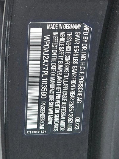 2023 Porsche Panamera Platinum Edition RWD