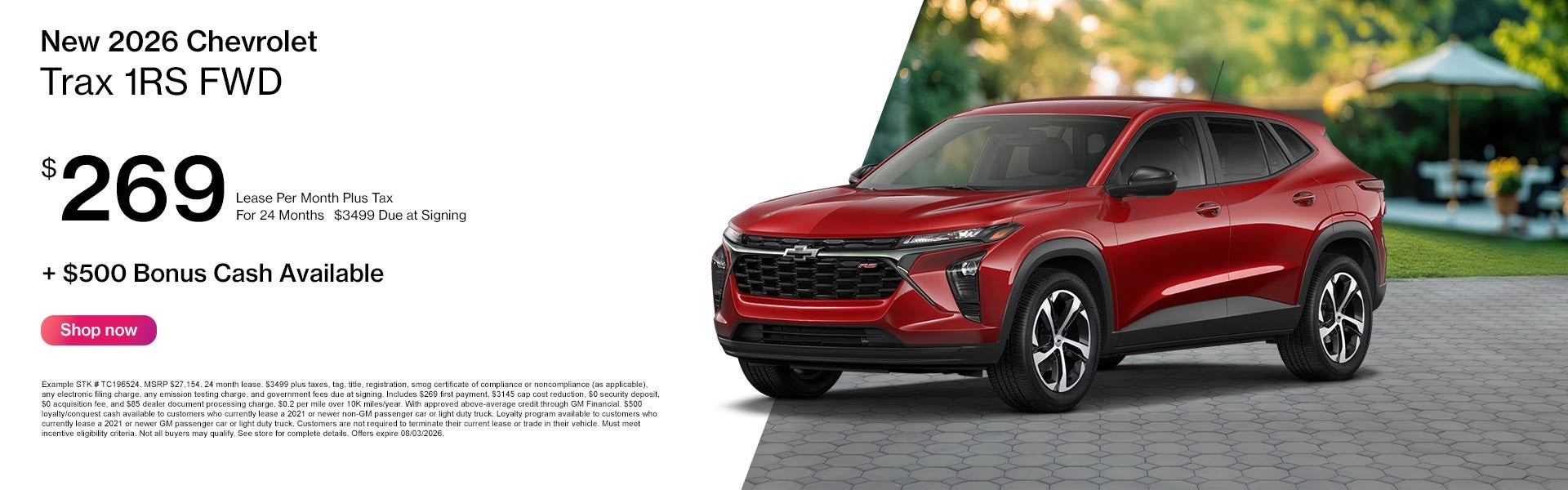 New 2026 Chevrolet Trax Lease Offer